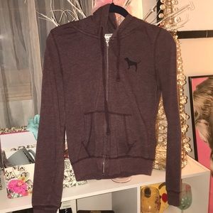 Victoria’s Secret Pink Maroon hooded zip up